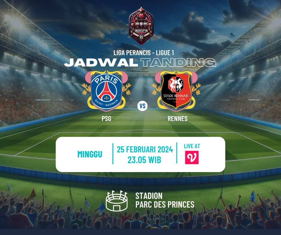 PSG vs Rennes 25 Februari 2024