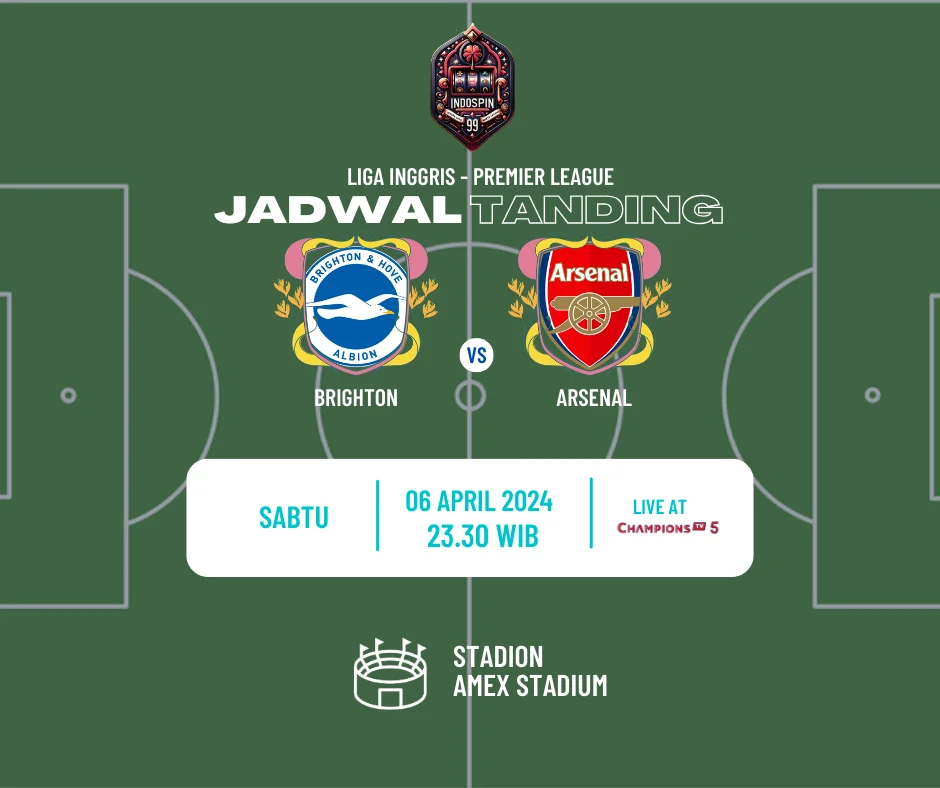 Prediksi Skor Brighton vs Arsenal 06 April 2024