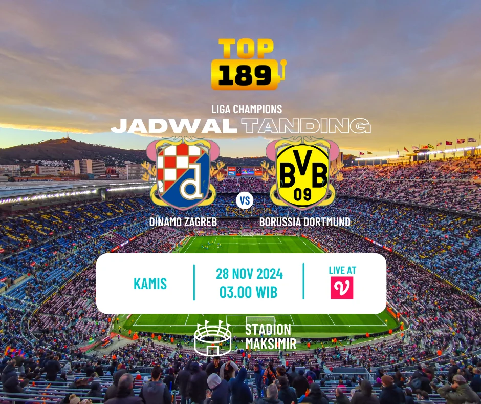 Dinamo Zagreb vs Borussia Dortmund 28 November 2024