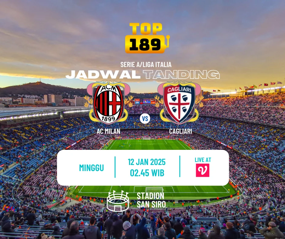 Prediksi Skor AC Milan vs Cagliari 12 Januari 2025